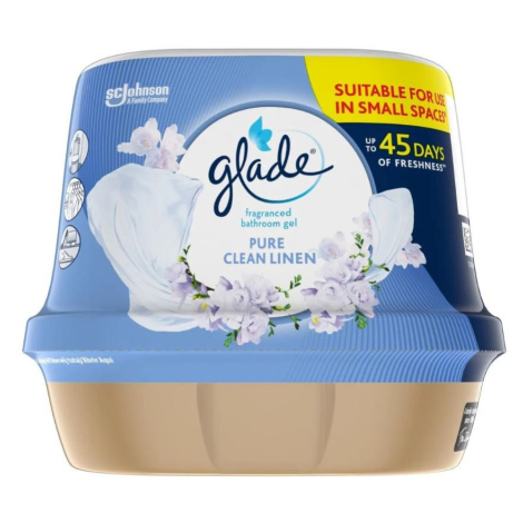 GLADE Clean Linen vonný gél do kúpeľne 180 g