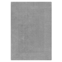 Kusový ručne tkaný koberec Tuscany Textured Wool Border Grey Marl Rozmery kobercov: 120x170