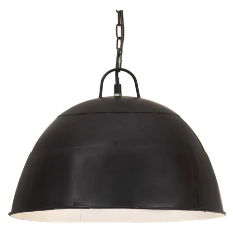 vidaXL Industriálna vintage závesná lampa 25W, čierna,okrúhla 41cm E27