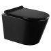 MEXEN/S - Rico Závesná WC misa Rimless vrátane sedátka s slow-slim, Duroplast, čierna mat 307201