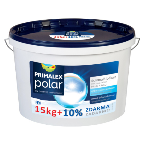 Primalex Vnútorný maliarsky náter Polar biely 15 kg + 10 %