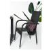 Čierna záhradná stolička z umelého ratanu Bonami Essentials Paris