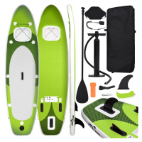 vidaXL Nafukovací Stand up paddleboard zelený 360x81x10 cm