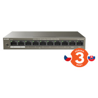 Tenda TEF1110P-8-63W 10xRJ45 Switch(8xPoE 802.3af/at 10/100Mbps + 2x Uplink),58W