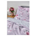 Ružové bavlnené obliečky na jednolôžko Bonami Selection Belle, 140 x 200 cm