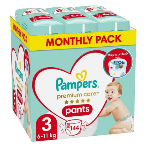 PAMPERS Premium Care Nohavičky plienkové veľ. 3 (6-11 kg) 144 ks