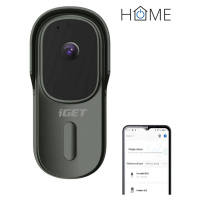 IGET HOME Doorbell DS1 Anthracite - inteligentní bateriový videozvonek s FullHD přenosem o