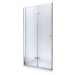 MEXEN - LIMA skladacie dvere 70x190 cm 6mm, chróm, transparent so stenovým profilom 856-070-000-