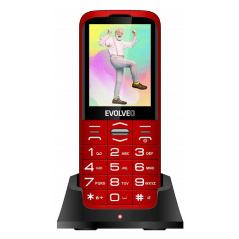 Tlačidlový telefón Evolveo EasyPhone XO, červená