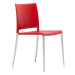 PEDRALI - Stolička MYA 700 DS s hliníkovým podstavcom - červená