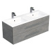 Kúpeľňová skrinka s umývadlom Naturel Cube Way 120x53x46 cm betónová podložka CUBE461202BEMOD