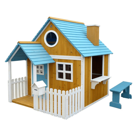 Drevený záhradný domček s lavičkou, verandou a poštovou schránkou, BULEN Tempo Kondela