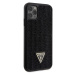 Plastové puzdro Guess na Apple iPhone 11 Pro GUHCN58HDGTPK Rhinestones Triangle Metal Logo čiern