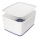 Leitz Úložný box s vekom MyBox, veľkosť L biela/sivá