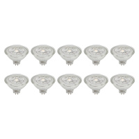 Prios LED reflektor GU5.3 4,3W 345lm 36° číry 840 sada 10 ks