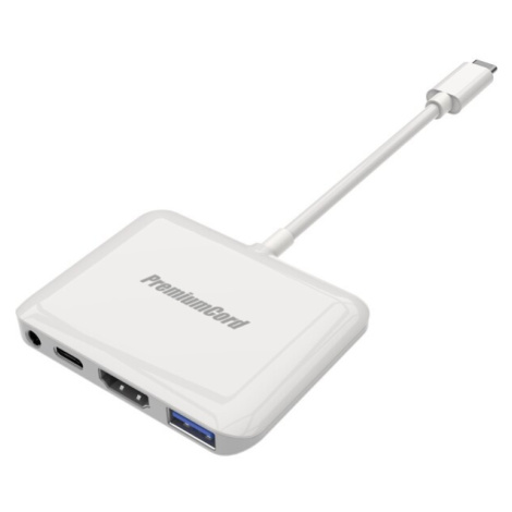 PremiumCord Adapter USB-C na HDMI rozlíšení obrazu 4K s USB Aluminium