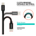 Kábel Swissten USB/USB-C 3.0A 1,2 m strieborný