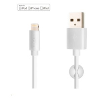 FIXED dátový a nabíjací kábel, USB-A -> Lightning (MFI), 20 W, dĺžka 2 m, biela