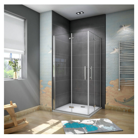 H K - Obdĺžnikový sprchovací kút SOLO R768, 76x80 cm so zalamovacími dverami, rohový vstup vráta