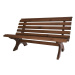 Hnedá drevená záhradná lavica Retro – Rojaplast