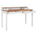 Bielo-hnedý pracovný stôl z borovicového dreva s poličkou Støraa Gava