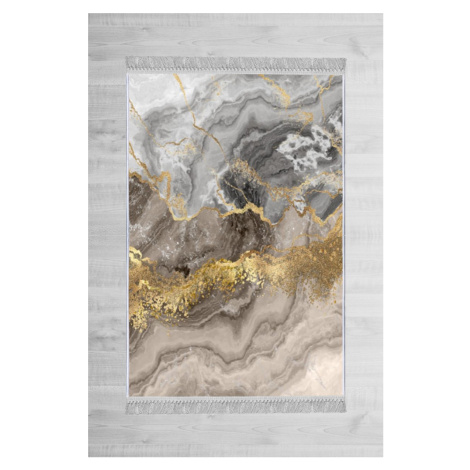 Koberec Marble 80x120 cm šedý/zlatý