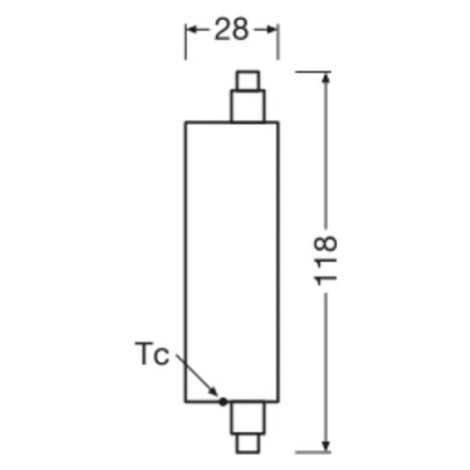 OSRAM LED žiarovka R7s 20W trubica 3000K 300°