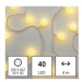 LED svetelná cherry reťaz – guličky 2,5cm, 4m, vonkajšia aj vnútorná, 3000K, časovač (EMOS