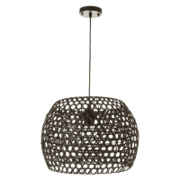 Čierne bambusové stropné svietidlo s bambusovým tienidlom ø 35 cm – Casa Selección