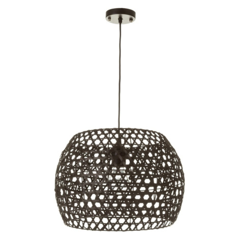 Čierne bambusové stropné svietidlo s bambusovým tienidlom ø 35 cm – Casa Selección