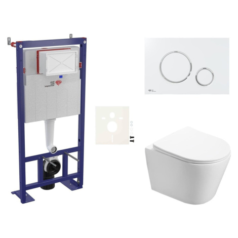 Cenovo zvýhodnený závesný WC set SAT do ľahkých stien / predstenová montáž + WC SAT Infinitio SI