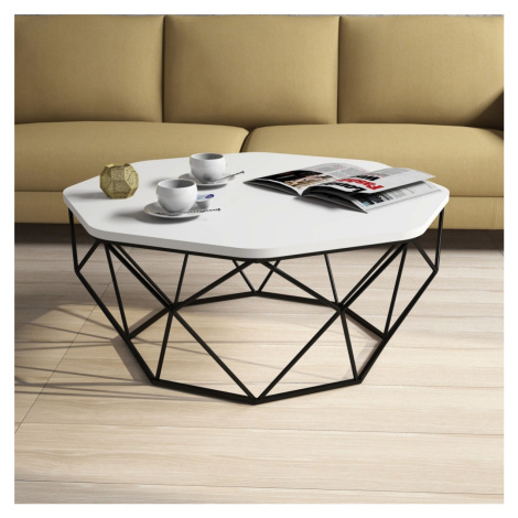Konferenční stolek Diamond 90 cm bílý Kalune Design