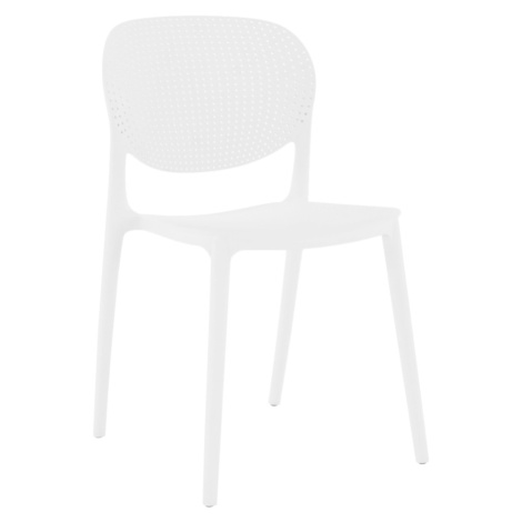 Stohovateľná stolička, biela, FEDRA Tempo Kondela