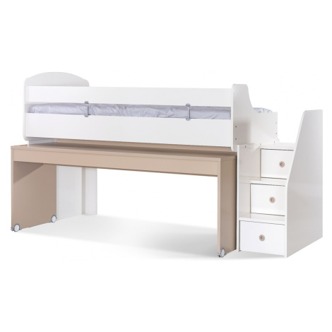 Multifunkčná posteľ i s vysuvným stolom andy - béžová