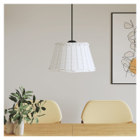 vidaXL Tienidlo na stropnú lampu biele Ø50x30 cm prútené