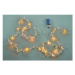 Nexos 90842 Vianočné LED osvetlenie - teple biele, 20 LED, látkové lístky