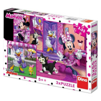 Dino Puzzle Minnie a jej zábavný deň 3 x 55 dielikov