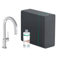 Hansgrohe Aqittura M91, sodaSystem 210, vyťahovací výtok, 1jet, sBox, chrómová, HAN-76836000