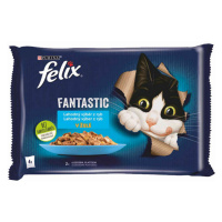 FELIX Fantastic cat Multipack výber z rýb želé kapsička 4x85g