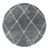 Kusový koberec Alvor Shaggy 3401 grey kruh Rozmery koberca: 200x200 kruh
