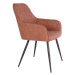 Norddan 21198 Dizajnová jedálenská stolička Gracelyn, vintage hnedá