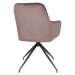 Norddan 25851 Dizajnová otočná stolička Gracelyn sivohnedý zamat