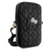 Hello Kitty PU Leather Quilted Pattern Kitty Head Logo Phone Bag Black