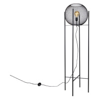 Moderná stojaca lampa čierna - Mesh Ball