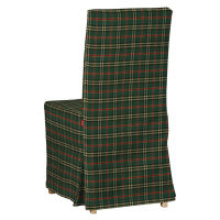 Dekoria Návlek na stoličku Henriksdal (dlhý), zeleno - červené káro, návlek na stoličku Henriksd