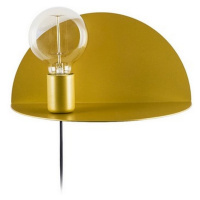 Nástenné svietidlo s poličkou v zlatej farbe Homemania Decor Shelfie, dĺžka 15 cm