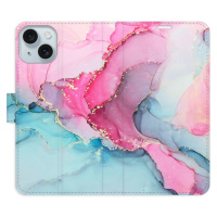 Flipové puzdro iSaprio - PinkBlue Marble - iPhone 15 Plus