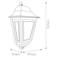 Vonkajšie nástenné svietidlo Deco Lane, bronz, svietidlo, hliník, IP44