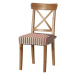 Dekoria Sedák na stoličku Ingolf, červeno-biele prúžky, návlek na stoličku Inglof, Quadro, 136-1