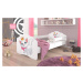NABBI Camos detská posteľ s matracom 80x160 cm biela / kombinácia farieb